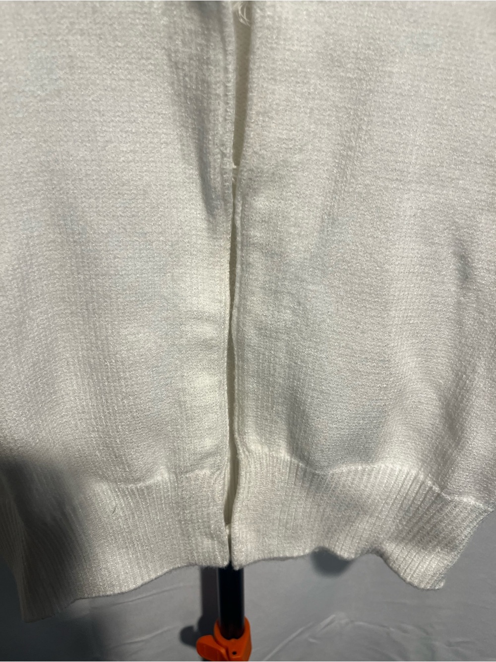 Zara White Short Sleeve w/ Silver oversized metallic silver Beaded Neck Cardigan - Picture 9 of 10